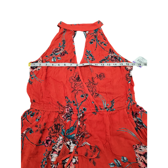 NWOT Band of Gypsies Floral Romper Size L Red - Picture 5 of 12